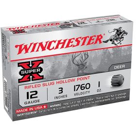 Winchester Super-X Rifled Slug HP 12 ga. 3 in. 1 oz. Slug 15 rd.