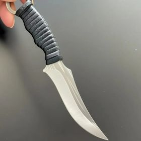 1pc Beautiful Arc-shaped Straight Knife, Made Of High-quality Steel. It Is Suitable For Various Scenarios Such As Outdoor Activities, Handicrafts