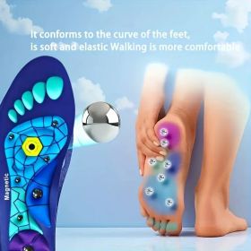 Acupressure Insoles - Comfortable and Breathable, Arch Support, Unisex, Suitable for Work, Running (size: L(Men 8-12/Women 9-13))